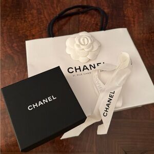 Chanel Black Box with White Ribbon and Bag